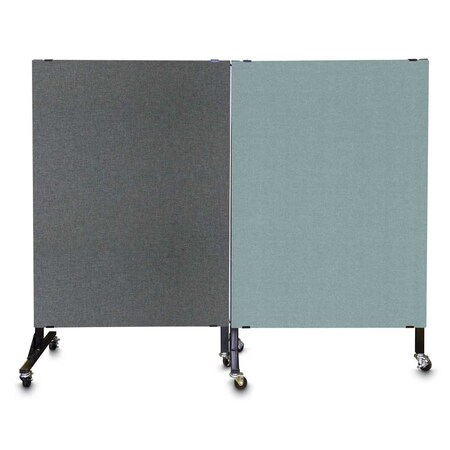 United Visual Products Enclosed Corkboard, 3 Door, 96"x48", 4" Fra UV3420-BLACK-COBACC